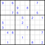 Судоку 9х9 #3147 трудный