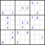 Судоку 9х9 #3148 трудный