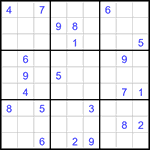 Судоку 9х9 #3149 трудный