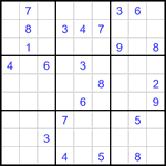 Судоку 9х9 #3151 трудный