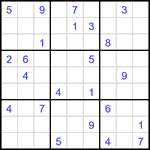 Судоку 9х9 #3152 трудный