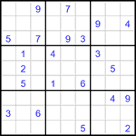 Судоку 9х9 #3154 трудный