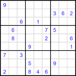 Судоку 9х9 #3155 трудный