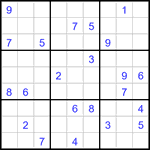 Судоку 9х9 #3156 трудный