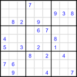 Судоку 9х9 #3157 трудный