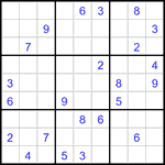 Судоку 9х9 #3158 трудный