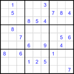 Судоку 9х9 #3159 трудный