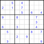 Судоку 9х9 #3160 трудный