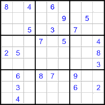 Судоку 9х9 #3161 трудный