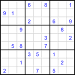 Судоку 9х9 #3162 трудный