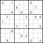 Судоку 9х9 #3163 трудный