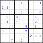 Судоку 9х9 #3165 трудный
