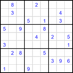 Судоку 9х9 #3167 трудный