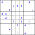 Судоку 9х9 #3168 трудный