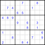 Судоку 9х9 #3169 трудный