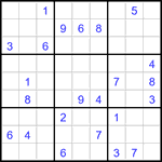 Судоку 9х9 #3170 трудный