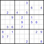 Судоку 9х9 #3119 очень трудный