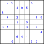 Судоку 9х9 #3120 очень трудный