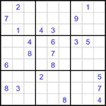 Судоку 9х9 #3122 очень трудный
