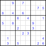 Судоку 9х9 #3127 очень трудный