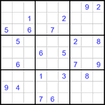 Судоку 9х9 #3132 очень трудный