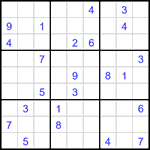 Судоку 9х9 #3133 очень трудный