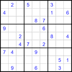 Судоку 9х9 #3134 очень трудный