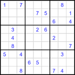 Судоку 9х9 #3135 очень трудный