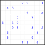 Судоку 9х9 #3139 очень трудный