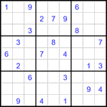 Судоку 9х9 #3141 очень трудный