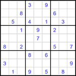 Судоку 9х9 #3145 очень трудный