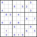 Судоку 9х9 #3151 очень трудный