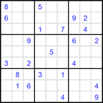 Судоку 9х9 #3154 очень трудный