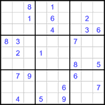 Судоку 9х9 #3155 очень трудный