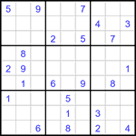 Судоку 9х9 #3157 очень трудный