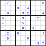 Судоку 9х9 #3158 очень трудный