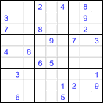 Судоку 9х9 #3161 очень трудный