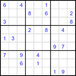 Судоку 9х9 #3164 очень трудный