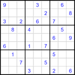 Судоку 9х9 #3165 очень трудный