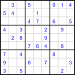 Судоку 9х9 #3208 легкий