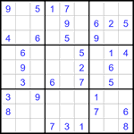 Судоку 9х9 #3216 легкий