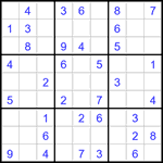 Судоку 9х9 #3232 легкий