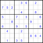 Судоку 9х9 #3186 средний