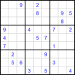 Судоку 9х9 #3171 трудный