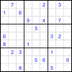 Судоку 9х9 #3172 трудный