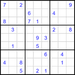 Судоку 9х9 #3178 трудный