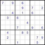 Судоку 9х9 #3179 трудный