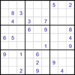 Судоку 9х9 #3180 трудный