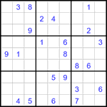 Судоку 9х9 #3182 трудный