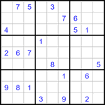 Судоку 9х9 #3183 трудный